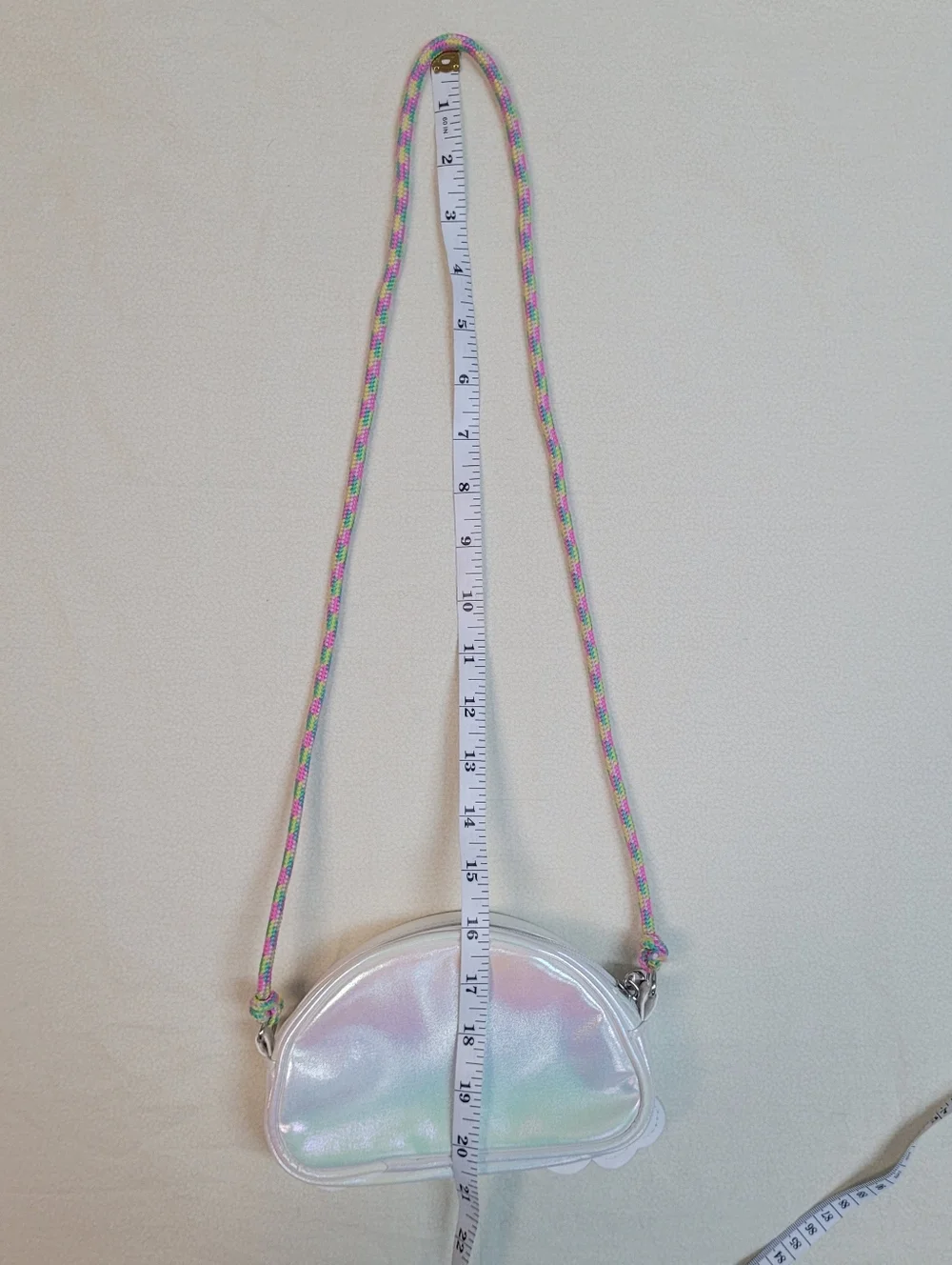 Claire's Rainbow Shimmering Crossbody Bag Glitter Little Girls Purse, Never Used